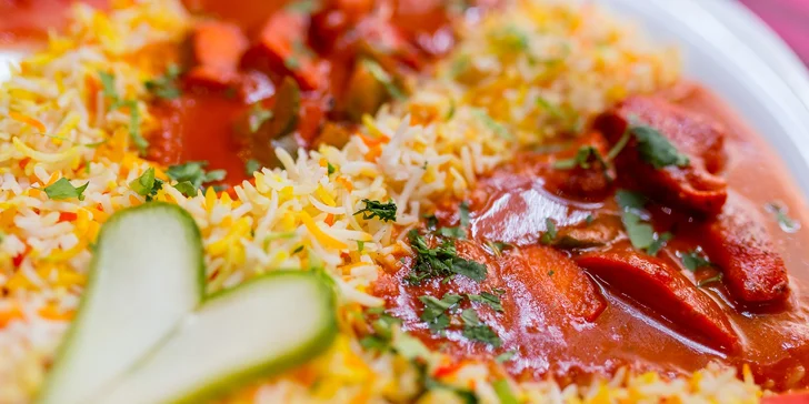 Chicken tikka masala alebo butter chicken s basmati ryžou