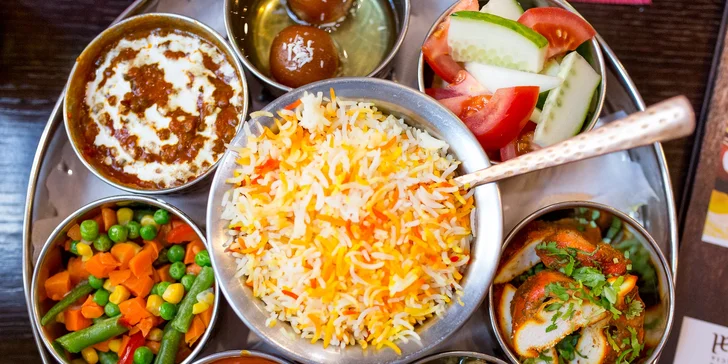 Vychutnajte si vo dvojici chutný vegetariánsky alebo Taj Mahal tanier