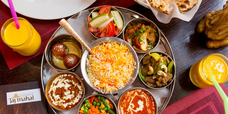 Vychutnajte si vo dvojici chutný vegetariánsky alebo Taj Mahal tanier