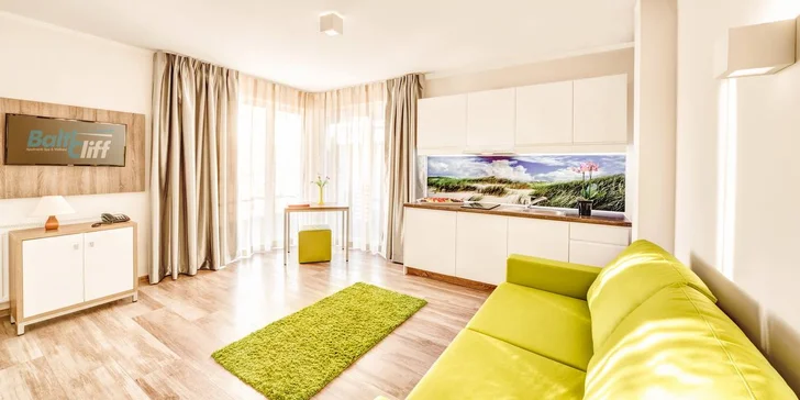 Luxus pri Baltskom mori: moderné apartmány s neobmedzeným wellnesom, polpenziou aj výhľadom