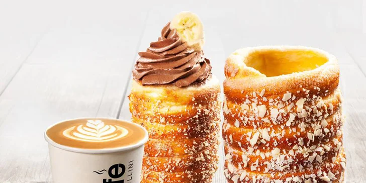 Trdelník klasický, s príchuťou či plnený zmrzlinou a káva k tomu
