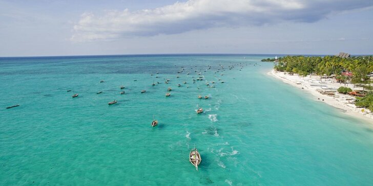 4* exotický rezort na Zanzibare: 6-12 nocí priamo na pláži, all inclusive + fitness