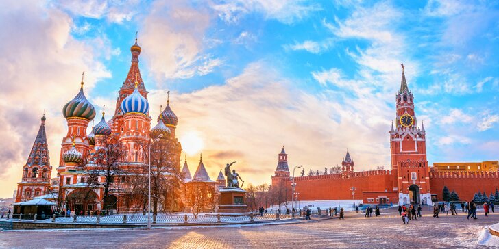 Vianočná Moskva alebo Petrohrad - ubytovanie, letenky a prehliadka centra so sprievodcom