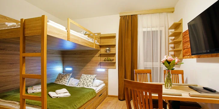 Pobyt v moderných apartmánoch Hilson v Jasnej pre páry aj rodiny so vstupom do wellness a zľavami na lyžovanie aj aquaparky
