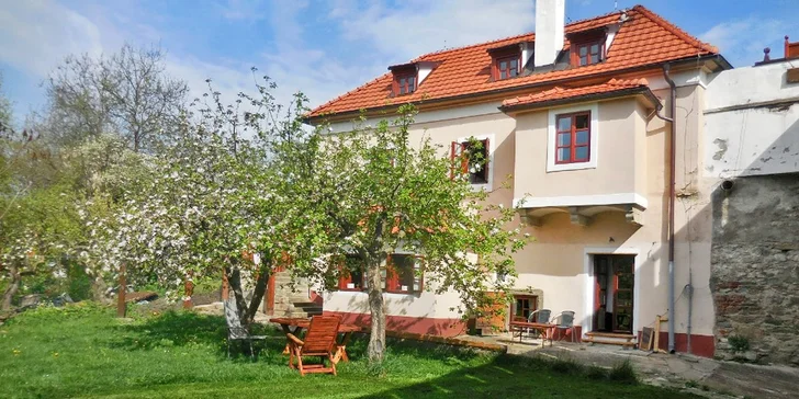 Štýlový stredoveký domček v centre Českého Krumlova pre dvoch či rodinu