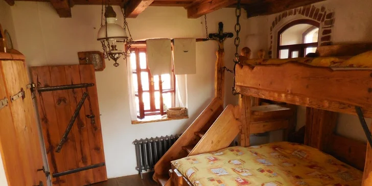 Štýlový stredoveký domček v centre Českého Krumlova pre dvoch či rodinu