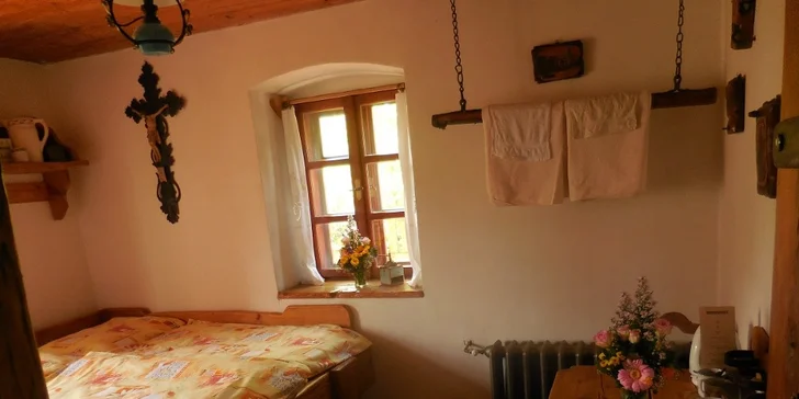 Štýlový stredoveký domček v centre Českého Krumlova pre dvoch či rodinu