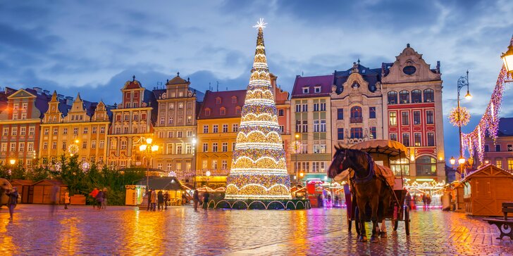 Užite si čarovnú atmosféru Vianoc počas dvoch dní vo Wroclawe a Olomouci