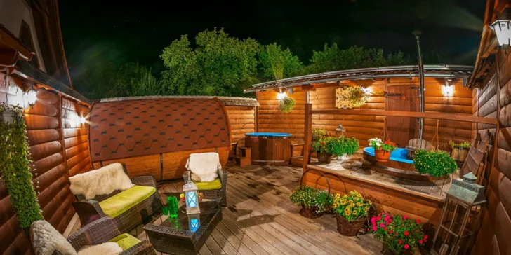 Relaxačný pobyt s wellness pod holým nebom v modernom penzióne Gitka***