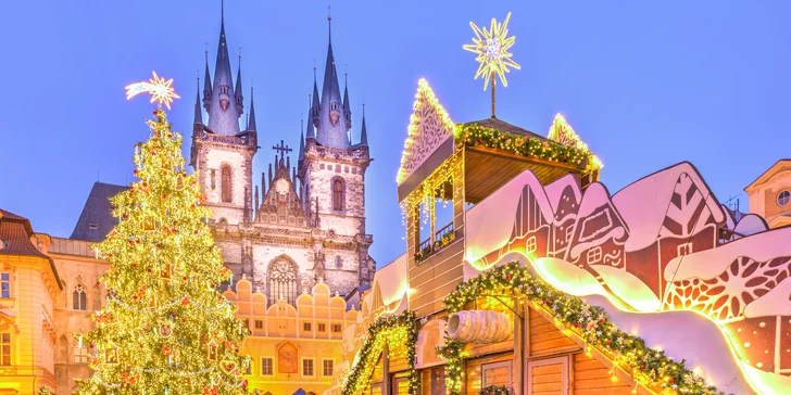 Očarujúci advent v Prahe a punč v Českom Krumlove s ubytovaním a raňajkami