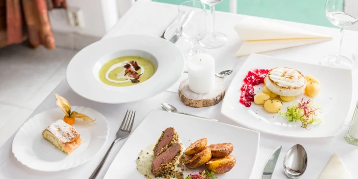 Jedinečné 3-chodové menu pre 2 osoby v Hoteli Agatka
