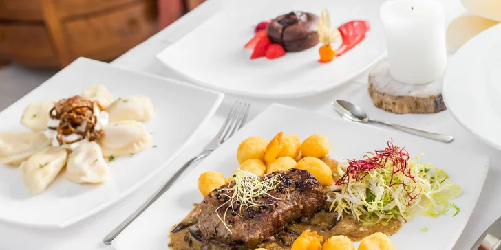 Jedinečné 3-chodové menu pre 2 osoby v Hoteli Agatka
