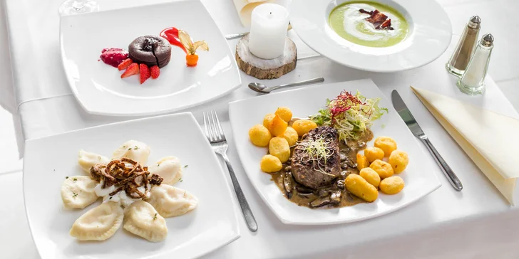 Jedinečné 3-chodové menu pre 2 osoby v Hoteli Agatka