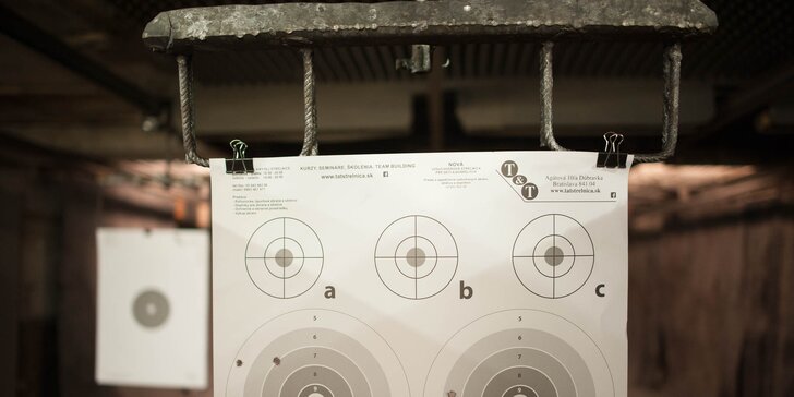 T&T strelnica: Streľba z rôznych druhov zbraní na krytej strelnici