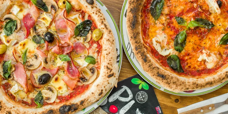Neapolská pizza + pivo alebo víno: pre 1 alebo 2 osoby