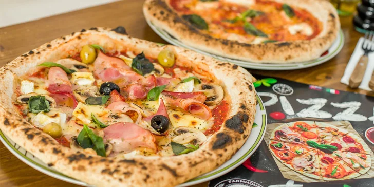 Neapolská pizza + pivo alebo víno: pre 1 alebo 2 osoby