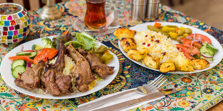 Mäsové aj vegetariánske/vegánske špeciality v perzskej reštaurácii