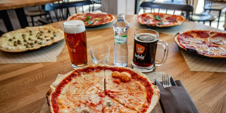 Vynikajúci burger či pizza s nápojom v novootvorenej reštaurácii Pinus