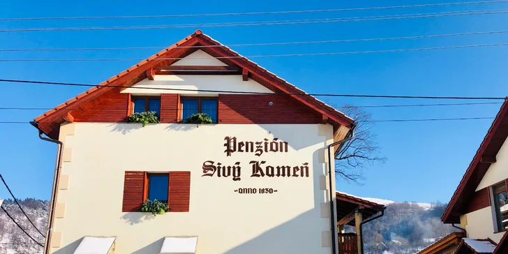 Romantický pobyt v krásnom prostredí Penziónu Sivý Kameň*** v Podhradí