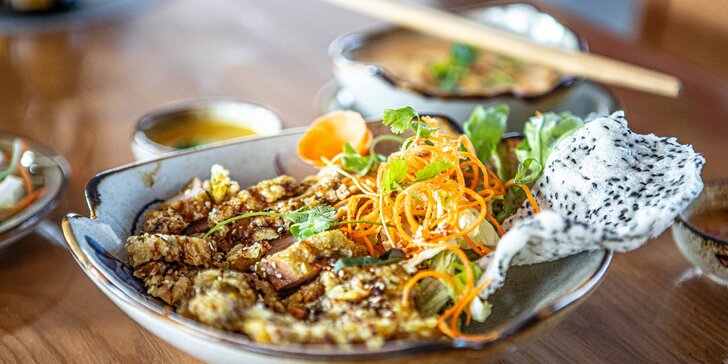 Tradičné vietnamské 3-chodové menu v reštaurácii Bamboo