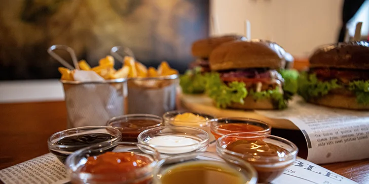 5 druhov skvelých burgerov s hranolčekmi a nápojom