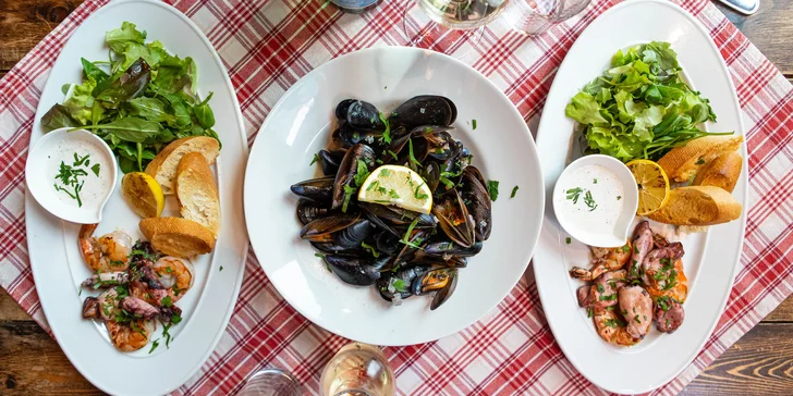 Mediteránske menu s vínom pre dve osoby