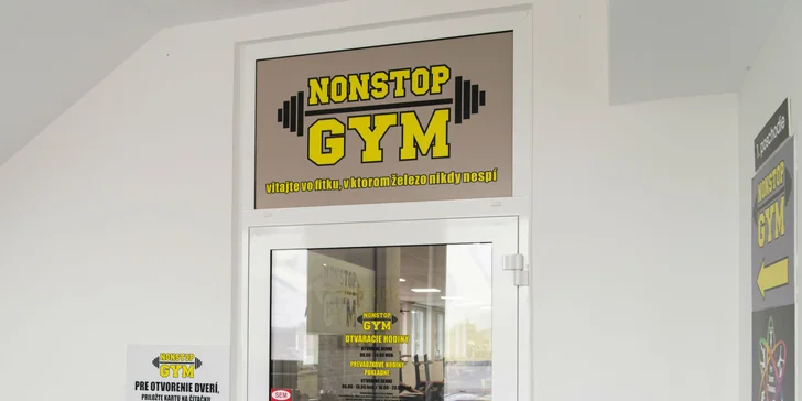 Mesačná permanentka do NONSTOP GYM – otvorené 24/7