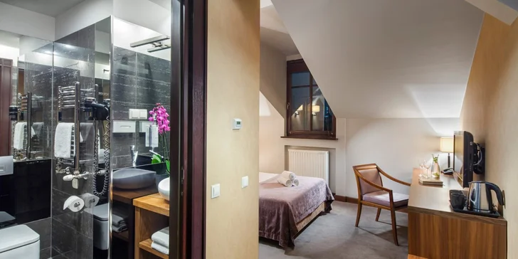 Luxusný hotel v historickom centre Krakova - fínska sauna, chutné raňajky alebo polpenzia