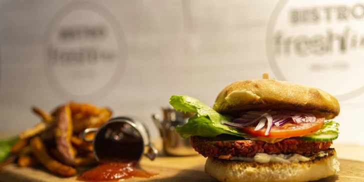 Burgery pre 2 osoby v bistre Freshline. Aj vegánske.
