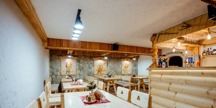 Moderný rodinný penzión Jánošíková Valaška s komfortným ubytovaním, štýlovou reštauráciou a saunou