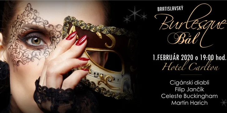 Burlesque bál v Radisson Blu Carlton Hotel**** pre 2 osoby