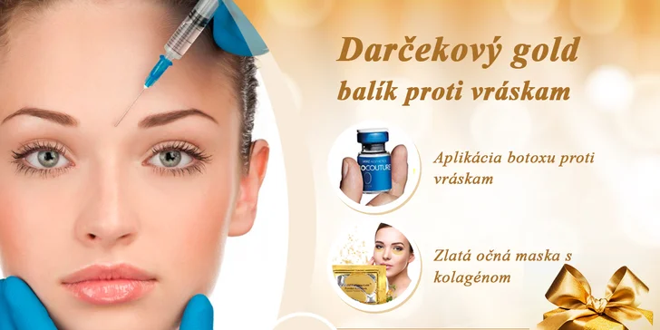 Aplikácia botoxu Bocouture na vybranú oblasť tváre či do podpazušia