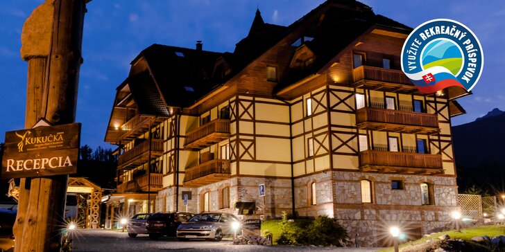 APLEND Hotel Kukučka**** s jedinečnou horskou architektúrou priamo pod Tatrami