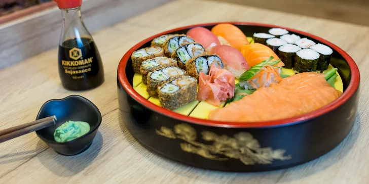 Lákavé sushi sety: nigiri, maki, sashimi aj roll