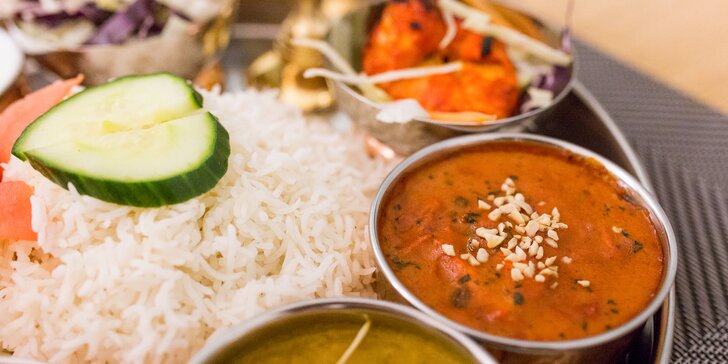 Veľké indické degustačné menu pre 2 osoby
