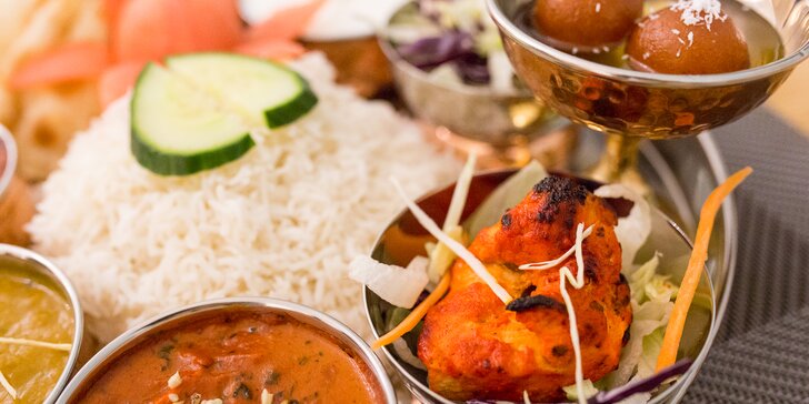 Veľké indické degustačné menu pre 2 osoby