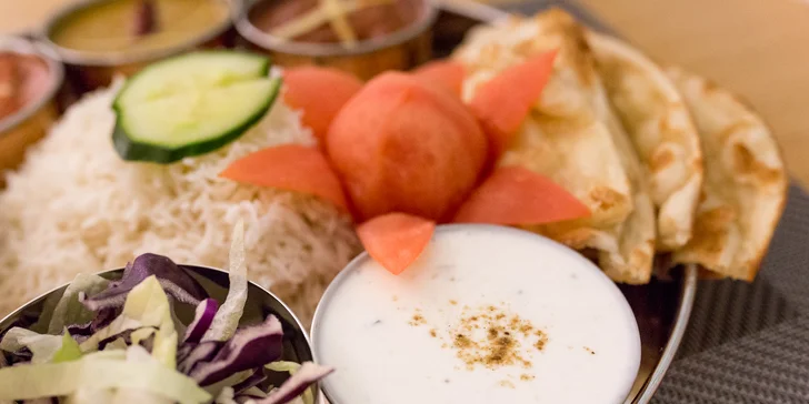 Veľké indické degustačné menu pre 2 osoby