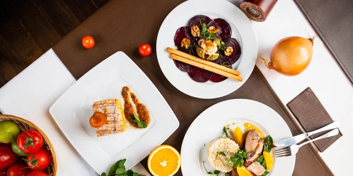 Trojchodové gurmánske menu s prossecom pre 2 osoby