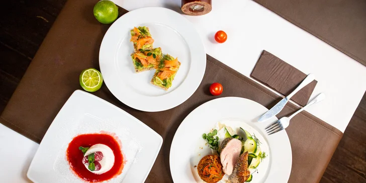 Trojchodové gurmánske menu s prossecom pre 2 osoby