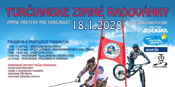 Skipas na 4 hodiny, večer či celý deň v stredisku JASENSKÁ DOLINA