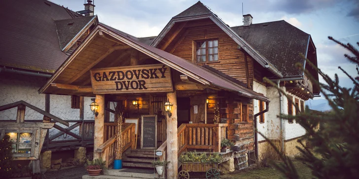 Pobyt v obľúbenom vidieckom sídle Gazdovský dvor v Bešeňovej s mini wellness