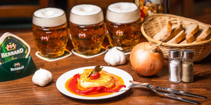Pivo + nakladaný hermelín či utopenec