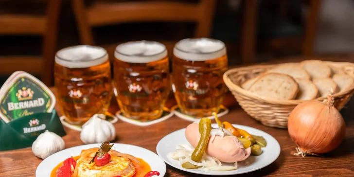 Pivo + nakladaný hermelín či utopenec