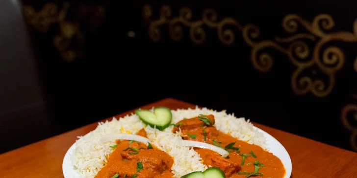 Chicken tikka masala alebo butter chicken s basmati ryžou