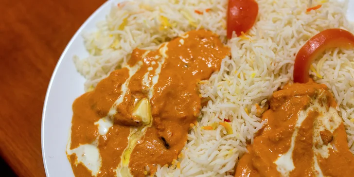 Chicken tikka masala alebo butter chicken s basmati ryžou