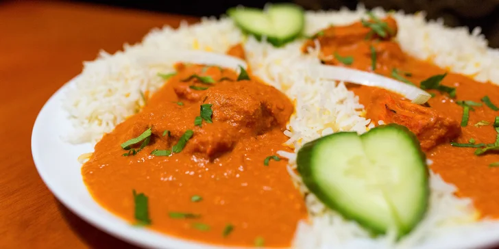 Chicken tikka masala alebo butter chicken s basmati ryžou