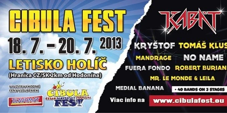 Vstup na multižánrový festival Cibula fest v Holíči