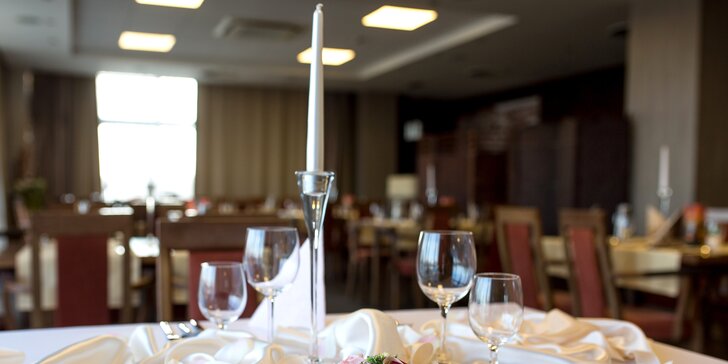 Romantické 3-chodové menu pre 2 osoby v hoteli Košice