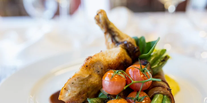 Romantické 3-chodové menu pre 2 osoby v hoteli Košice