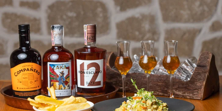 Degustácia rumov plus karibská špecialita na zahryznutie